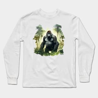 Black Gorilla Long Sleeve T-Shirt